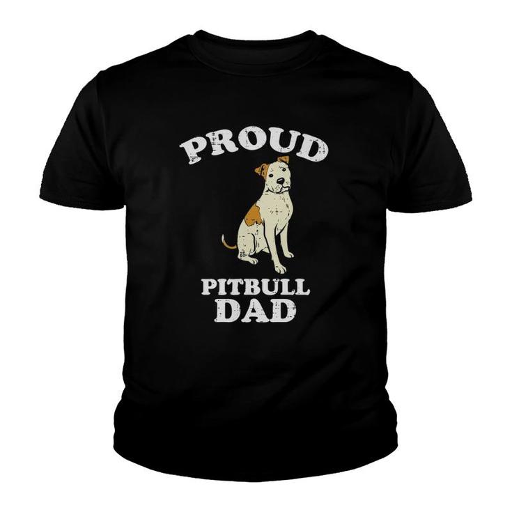 Mens Proud Pitbull Dad Pittie Pitty Pet Dog Owner Lover Men Gift Youth T-shirt
