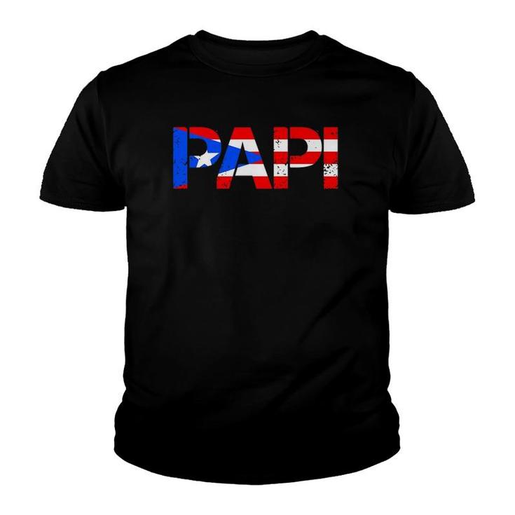 Mens Puerto Rico Flag Father's Day Patriotic Puerto Rican Pride  Youth T-shirt