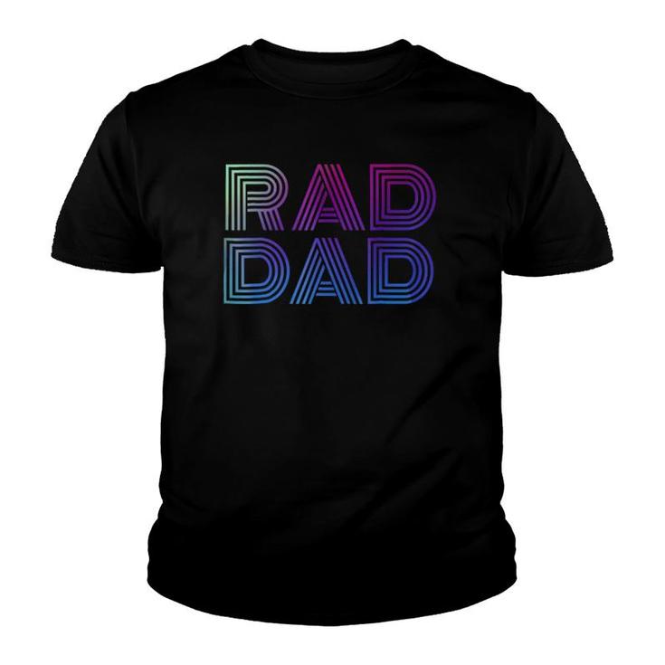 Mens Rad Dad 1980'S Retro Father's Day Youth T-shirt