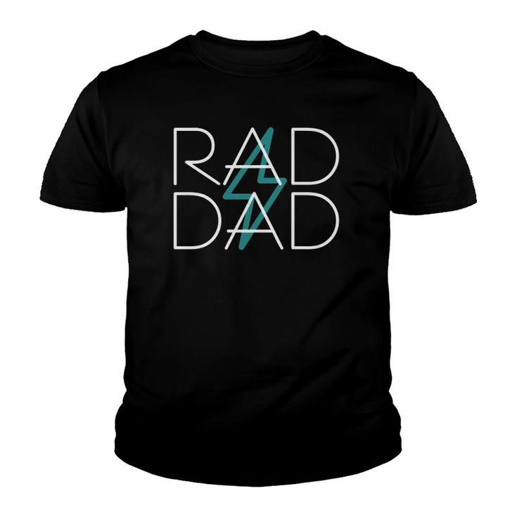 Mens Rad Dad Standard Lightning Bolt Strike 80'S Retro Youth T-shirt
