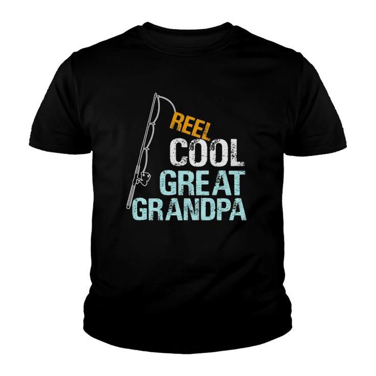 Mens Reel Cool Great Grandpa Gift From Granddaughter Grandson Youth T-shirt