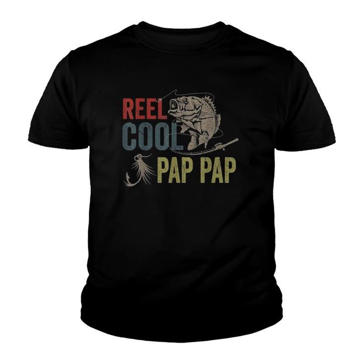 Mens Reel Cool Pap Pap Fishing Father's Day Gift Youth T-shirt