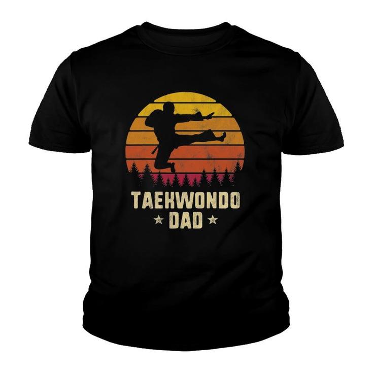 Mens Retro Vintage Taekwondo Dad Funny Martial Art Youth T-shirt