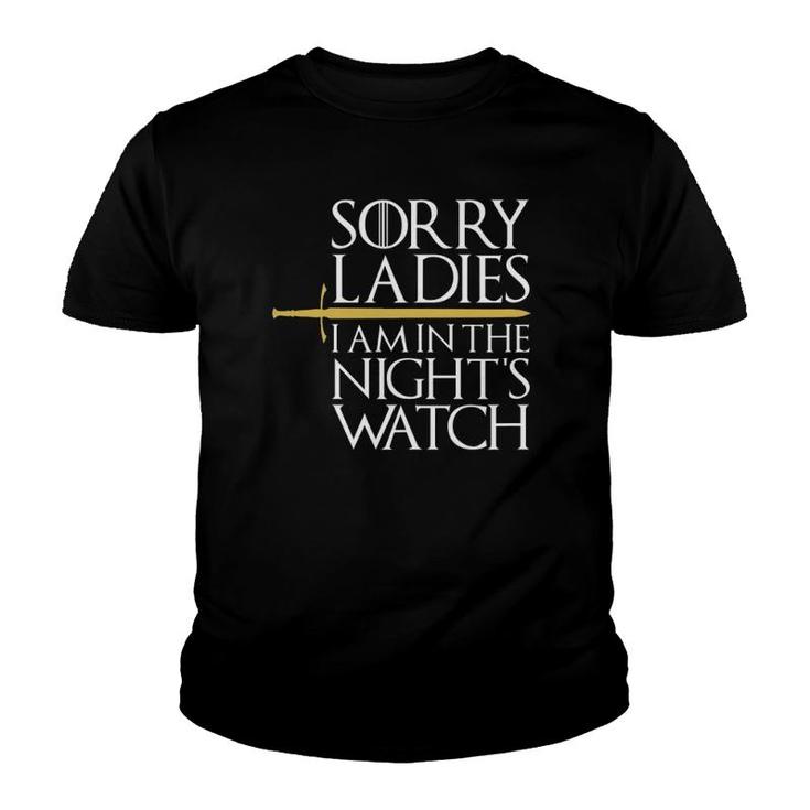 Mens Sorry Ladies, I'm In The Nights Watch Youth T-shirt