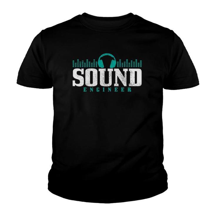 Mens Sound Engineer Headphones Audio Sound Guy Technician Gift Youth T-shirt