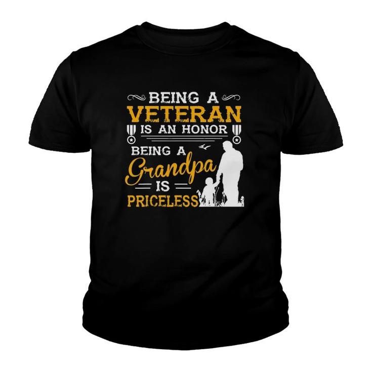 Mens Veteran Grandpa , Gift For Grandfather Youth T-shirt