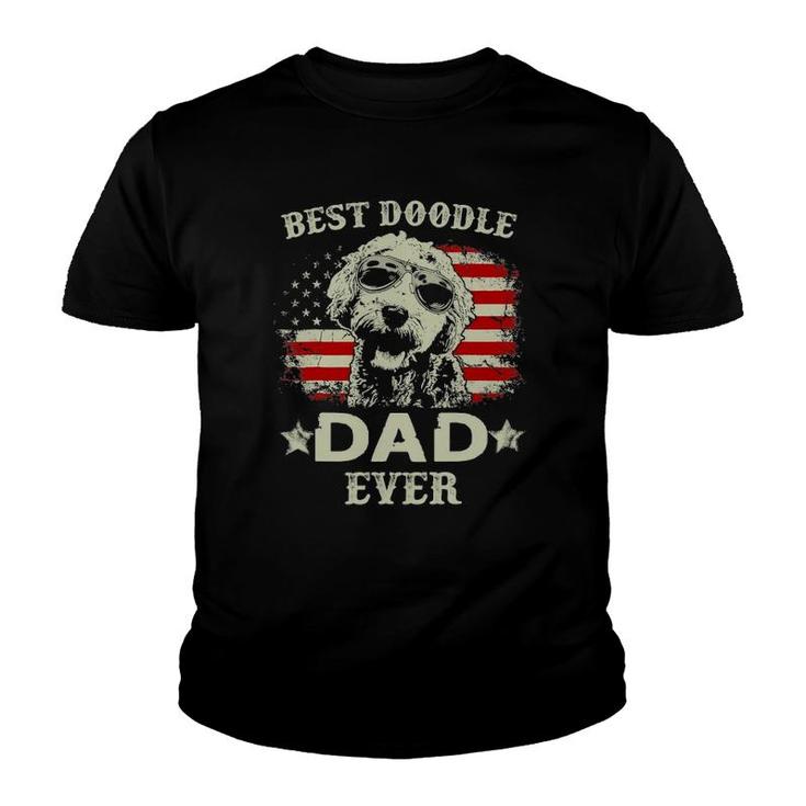 Mens Vintage Father's Day Tee Best Doodle Dad Ever Youth T-shirt