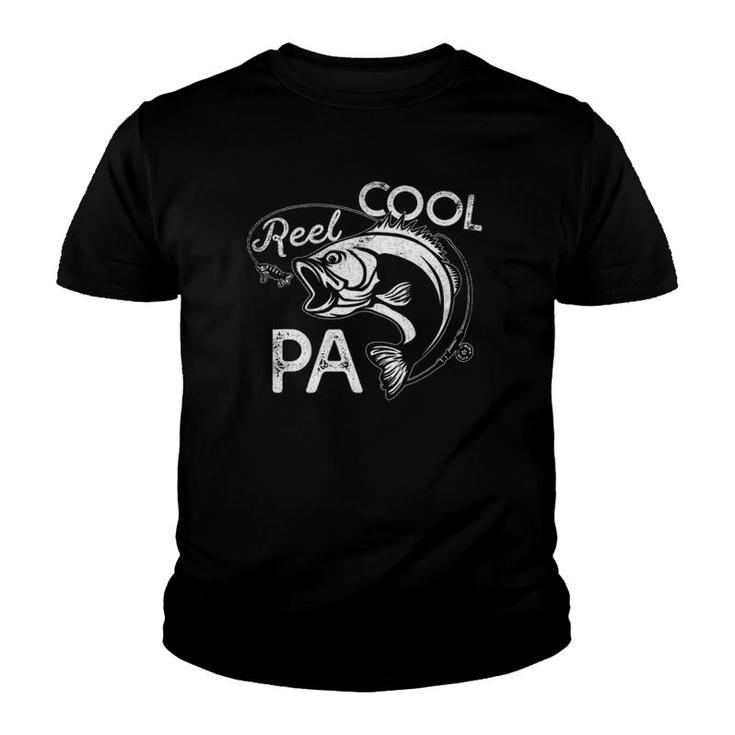 Mens Vintage Fishing Reel Cool Pa  Funny Father's Day Youth T-shirt