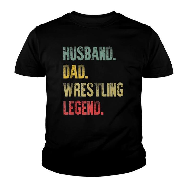 Mens Vintage Gift Husband Dad Wrestling Legend Retro  Youth T-shirt