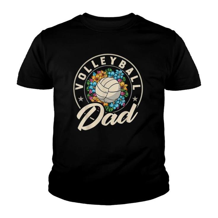 Mens Volleyball Dad For Beach Sports Player And Volleyball Dad Youth T-shirt