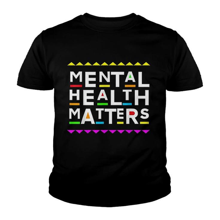 Mental Health Matters Retro 90's Style Youth T-shirt