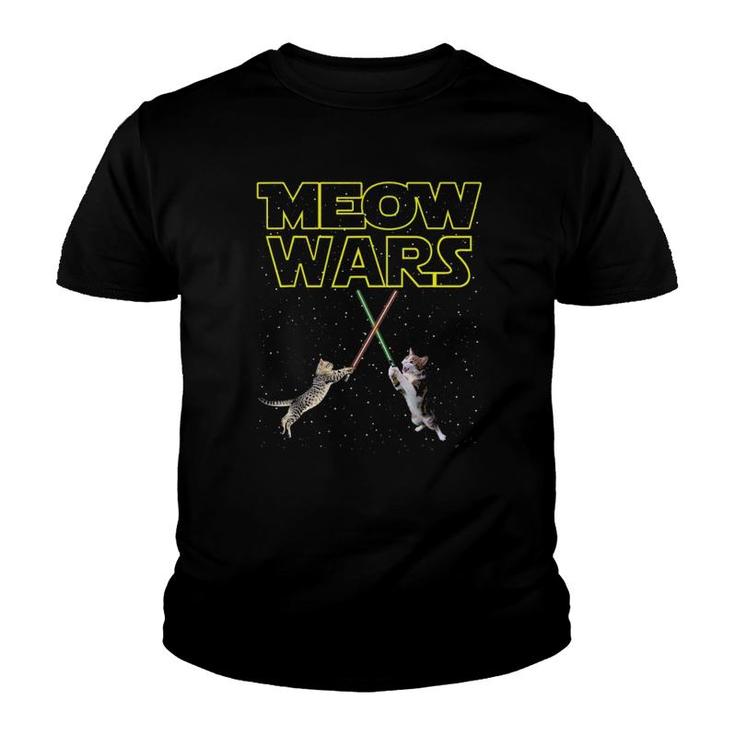 Meow Wars Cat Funny Gifts For Cats Lovers Youth T-shirt