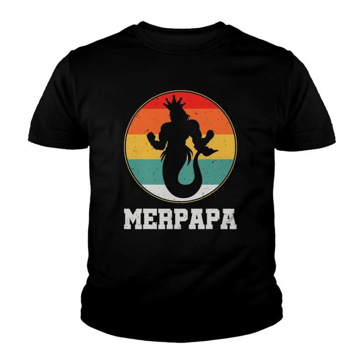 Merdpapa Security Merman Mermaid Daddy Fish Father's Day Youth T-shirt