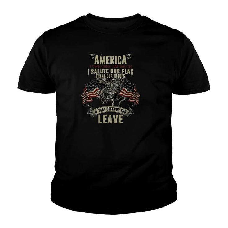 Merry Christmas God Bless America Us Flag 4Th Of July Veterans Day Patriotic Gift Youth T-shirt