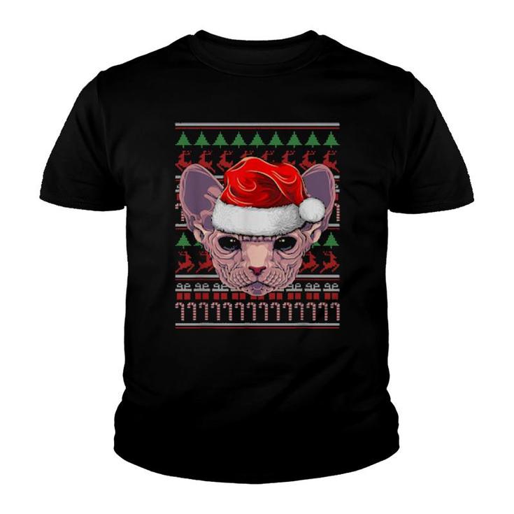 Merry Christmas Sphynx Cat  Youth T-shirt