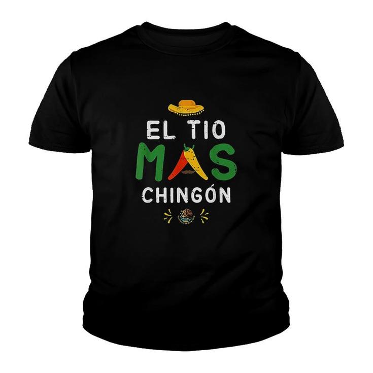 Mexican Flag  El Tio Mas Chingon Funny Spanish Uncle Design Youth T-shirt