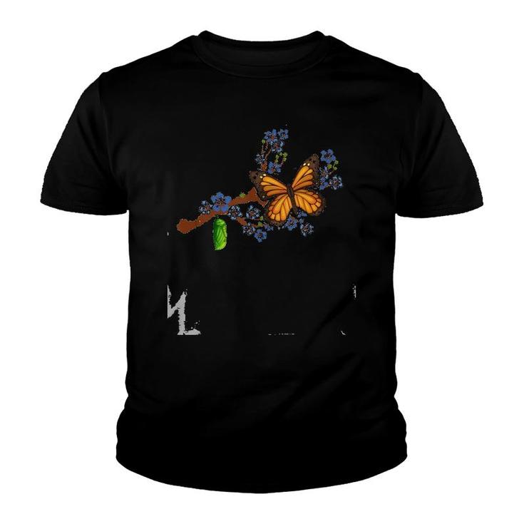Milkweed Monarch Butterfly And Cocoon Nature Lover Tank Top Youth T-shirt