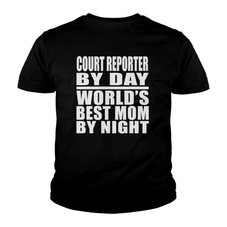 Mom Job Tee Court Reporter Best Mom Mothers Day Gift Youth T-shirt