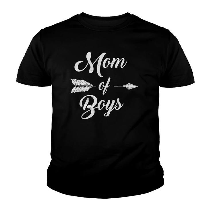 Mom Of Boys Mommy And Son Funny Proud Mother Mama Youth T-shirt