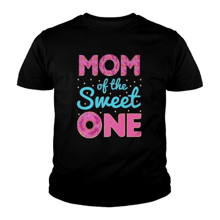 Mom Of Sweet One 1St Birthday Matching Family Donut  Youth T-shirt