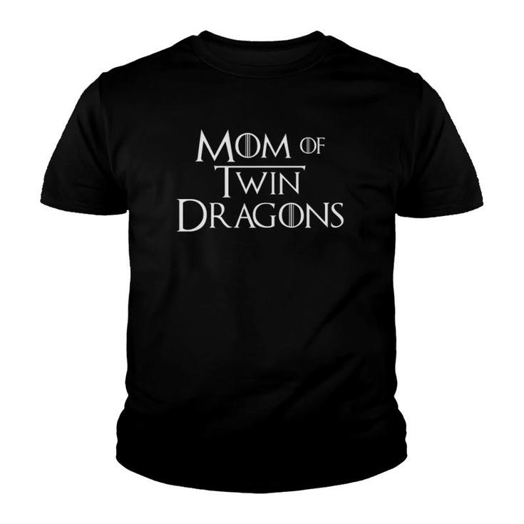 Mom Of Twin Dragons Funny Mothers Day Gift For Wife Women Youth T-shirt