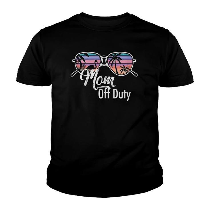 Mom Off Duty Sunglasses Beach Sunset  Youth T-shirt