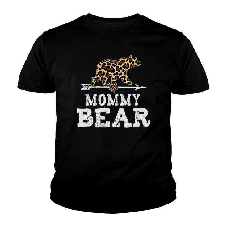 Mommy Bear Leopard Youth T-shirt