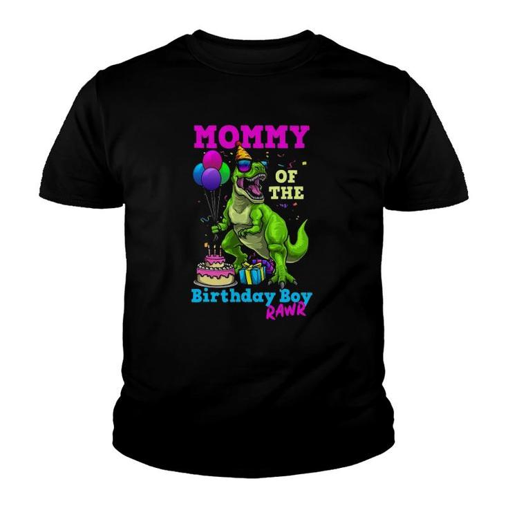 Mommy Birthday Boy Dinosaurrex Dino Party Youth T-shirt