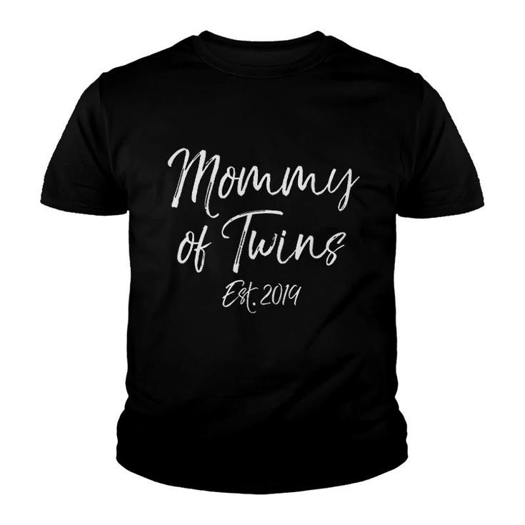 Mommy Of Twins Est 2019 Youth T-shirt