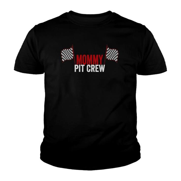 Mommy Pit Crew Vintage For Racing Party Costume Youth T-shirt