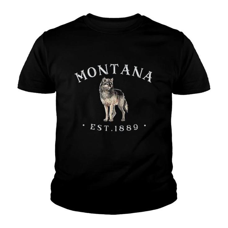 Montana  For Men Women Montana Wolf Youth T-shirt