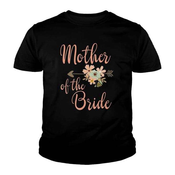 Mother Of The Bride - Wedding Party - Pretty Floral Youth T-shirt
