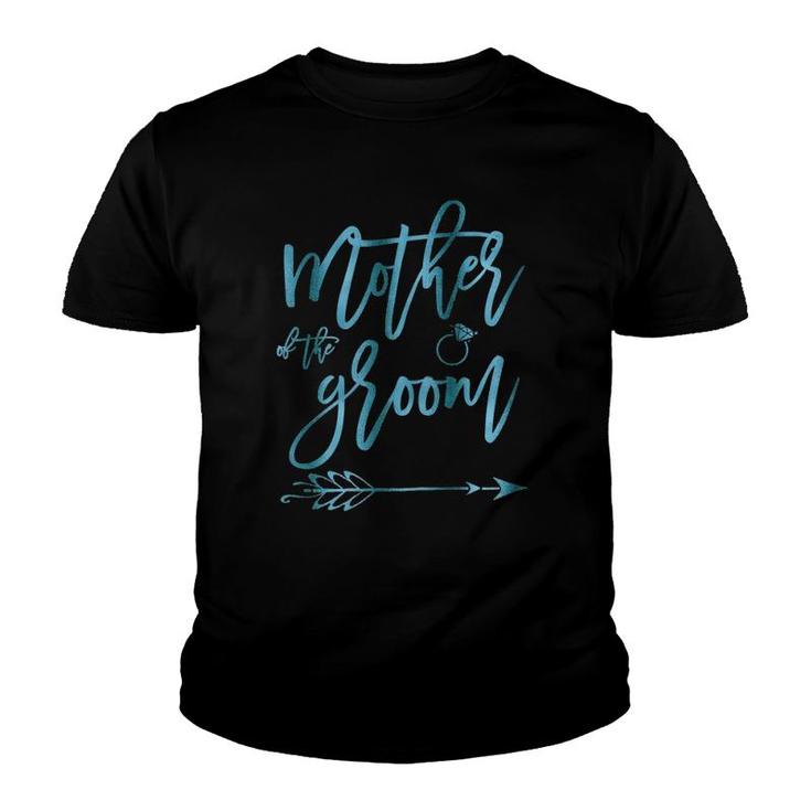 Mother Of The Groom  Ring And Arrow Teal Youth T-shirt