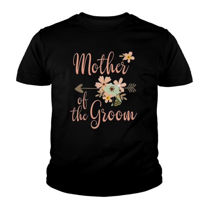 Mother Of The Groom - Wedding Party - Pretty Floral Youth T-shirt