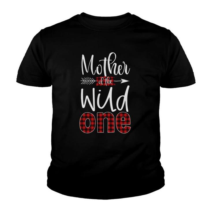 Mother Of The Wild One Buffalo Plaid Lumberjack 1St Birthday Youth T-shirt