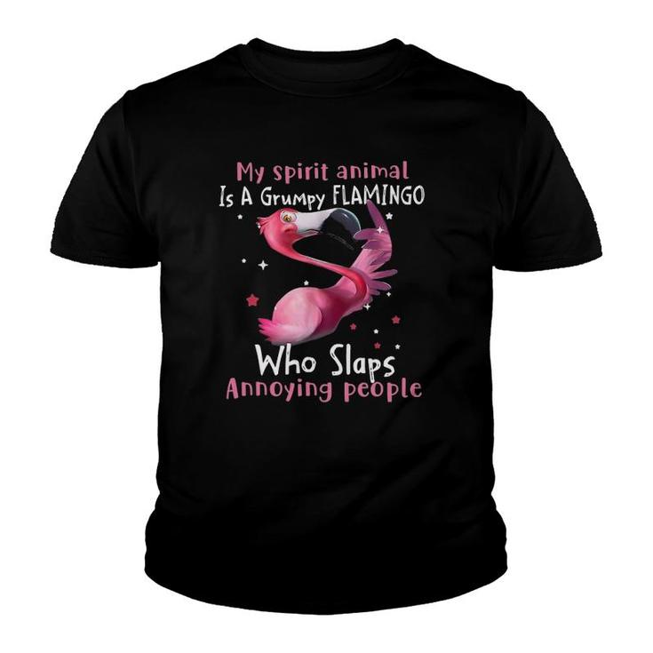 Mother's Day My Spirit Animal Is A Grumpy Flamingo Lover Youth T-shirt