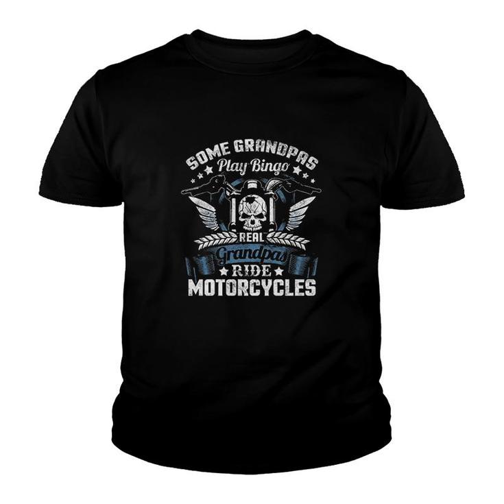 Motorcycle Real Grandpas Ride Youth T-shirt