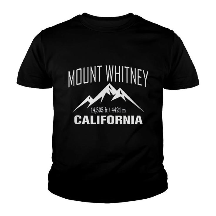 Mount Whitney California Climbing Summit Club Outdoor Gift Youth T-shirt