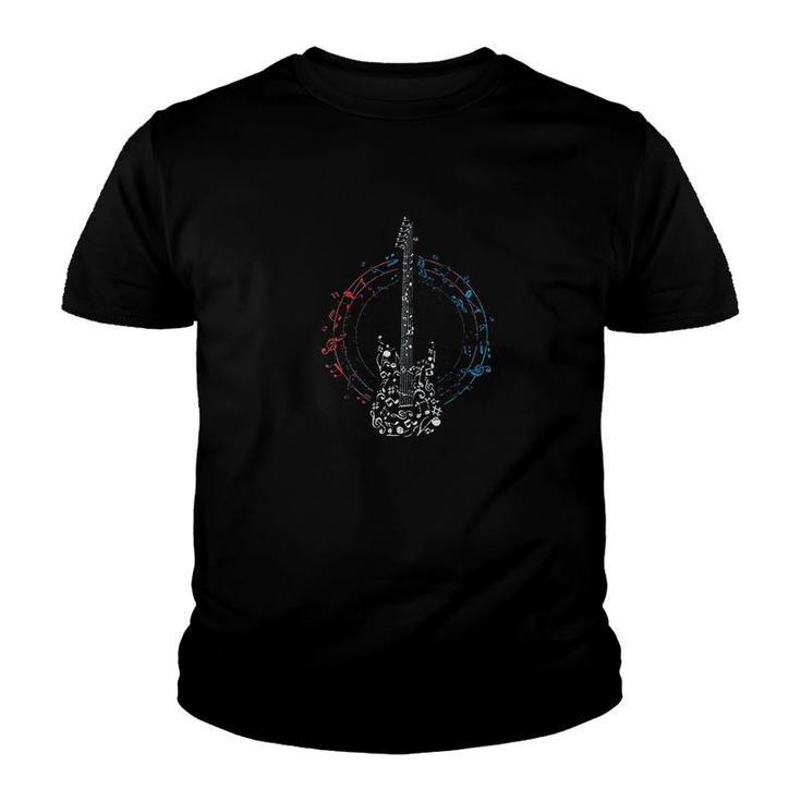 Music Notes Guitarist Youth T-shirt