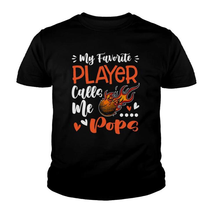 My Favorite Basketball Player Calls Me Pops Youth T-shirt