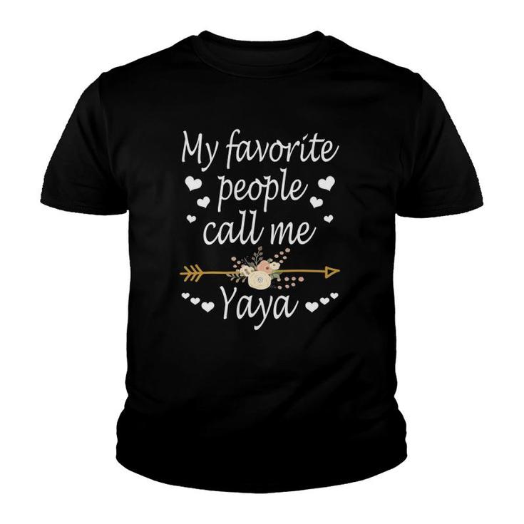 My Favorite People Call Me Yaya Mother's Day Gift Youth T-shirt