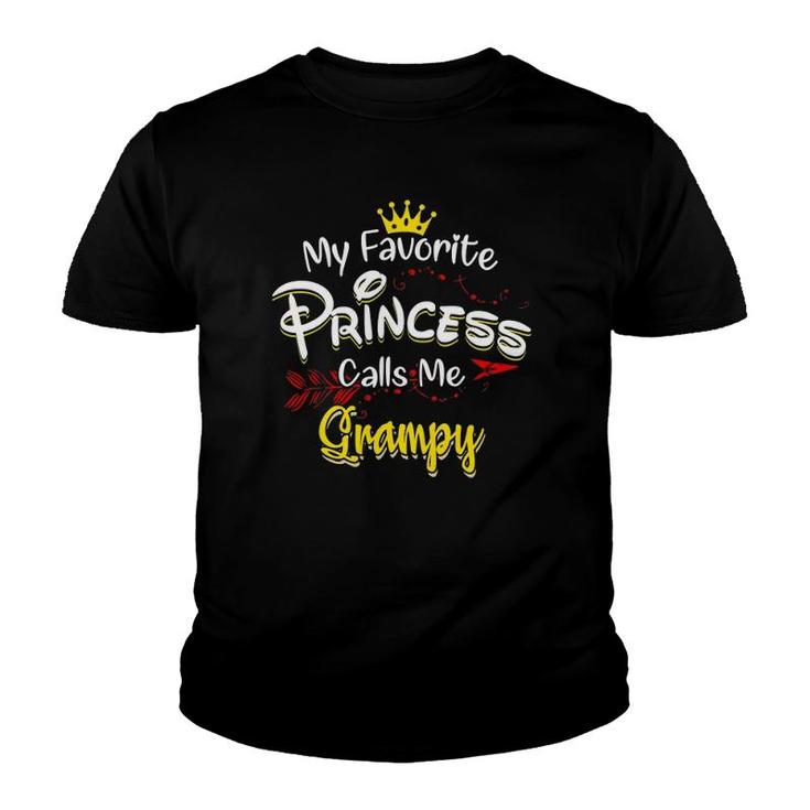 My Favorite Princess Calls Me Grampy Matching Family Youth T-shirt