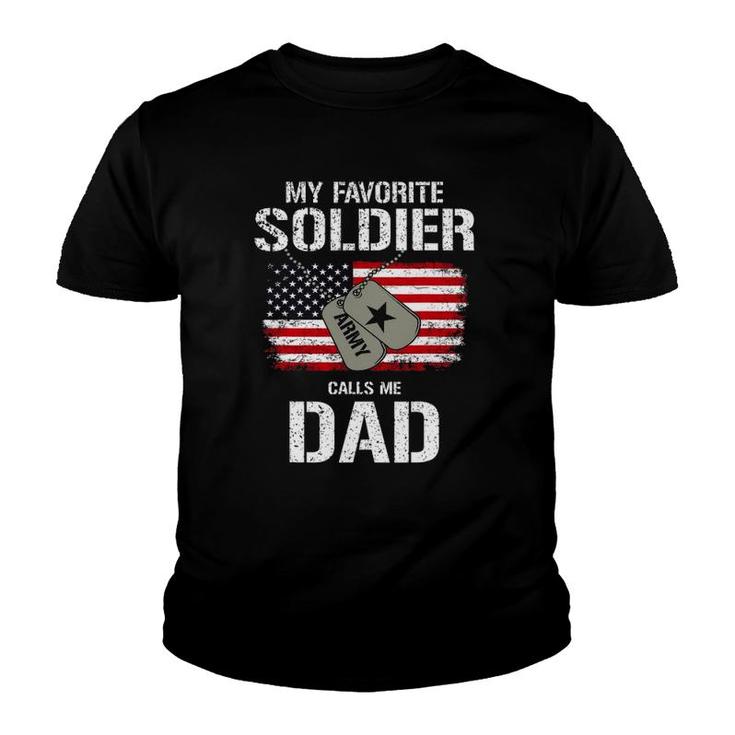 My Favorite Soldier Calls Me Dad Youth T-shirt