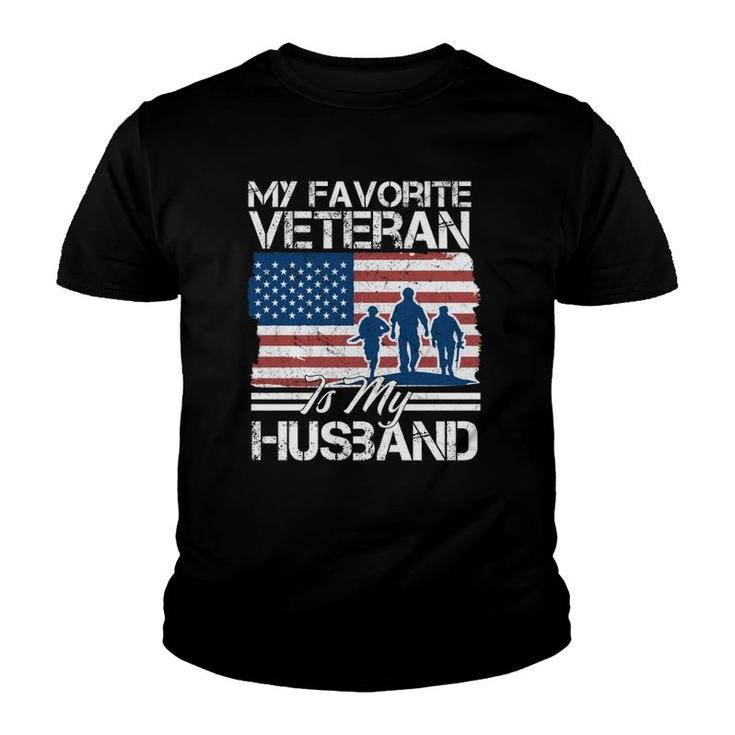 My Favorite Veteran Is My Husband Youth T-shirt