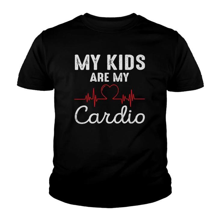 My Kids Are My Cardio Funny Father's Day Dad Youth T-shirt
