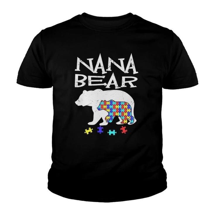 Nana Bear Autism Awareness Autism Mama Mom Mommy Tee Youth T-shirt