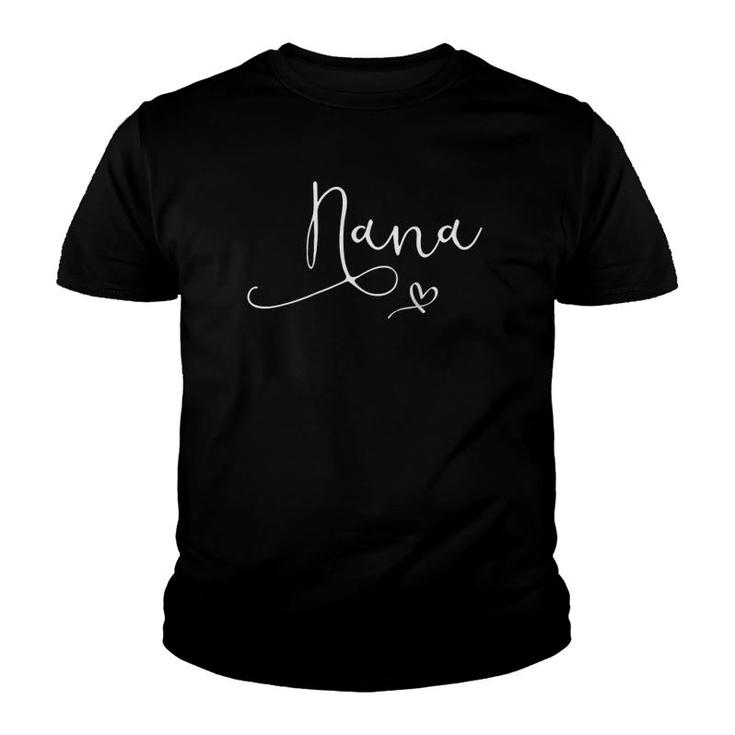 Nana Heart For Women For Birthday Mother's Day Raglan Baseball Youth T-shirt