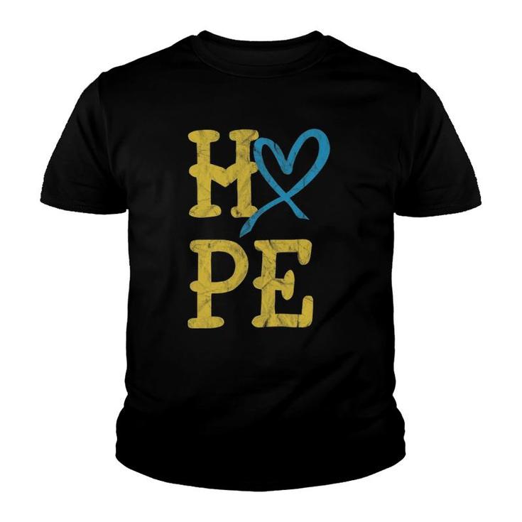 National Down Syndrome Awareness Month Hope Vintage T21 Gift Youth T-shirt