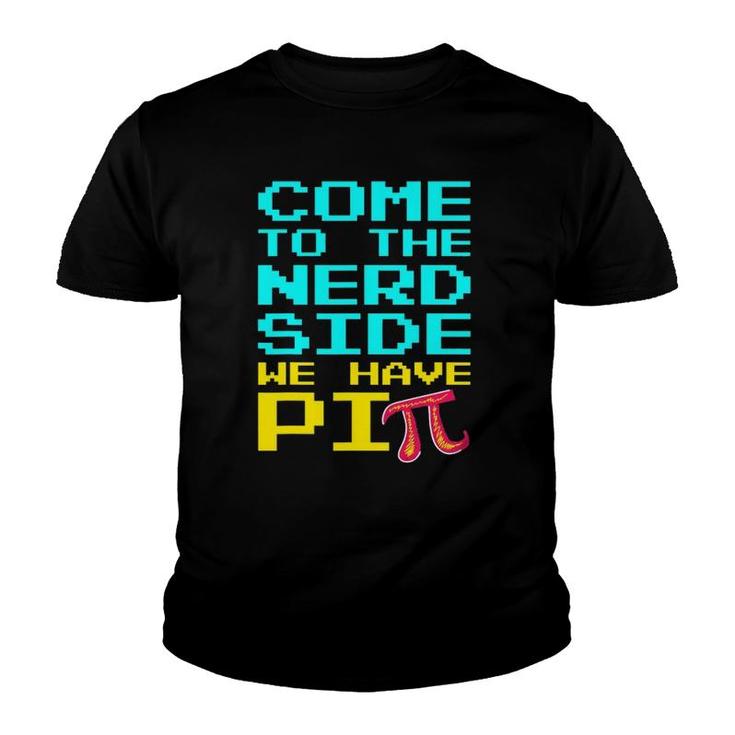 Nerd Pi Side  For Pi Day Geek Math Teacher 314 Gift Youth T-shirt