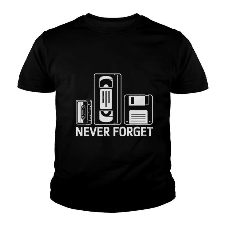 Never Forget Retro Cassette Tape Youth T-shirt